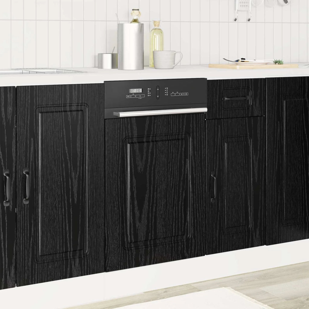 Pannello lavastoviglie Kalmar Rovere Nero 45 x 1,5 x 57 cm