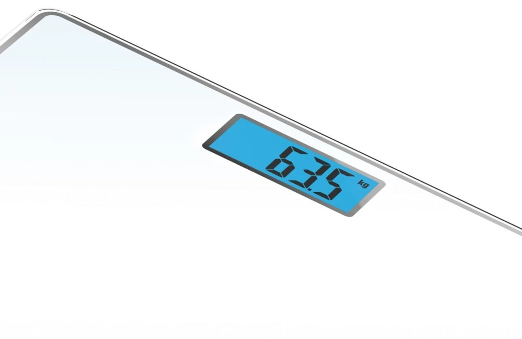 Rowenta Classic BS1501 , bilancia pesapersone elettronica, 31x31 cm, fino a 160 Kg con graduazione di precisione ogni 100g, spessore di 22 mm, batterie incluse, vetro temperato, bianco