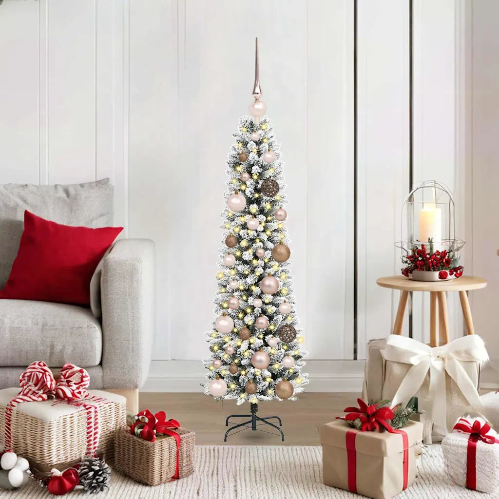 Albero di Natale | Decorazioni natalizie artificiale con 150 LED Bianco 120 cm