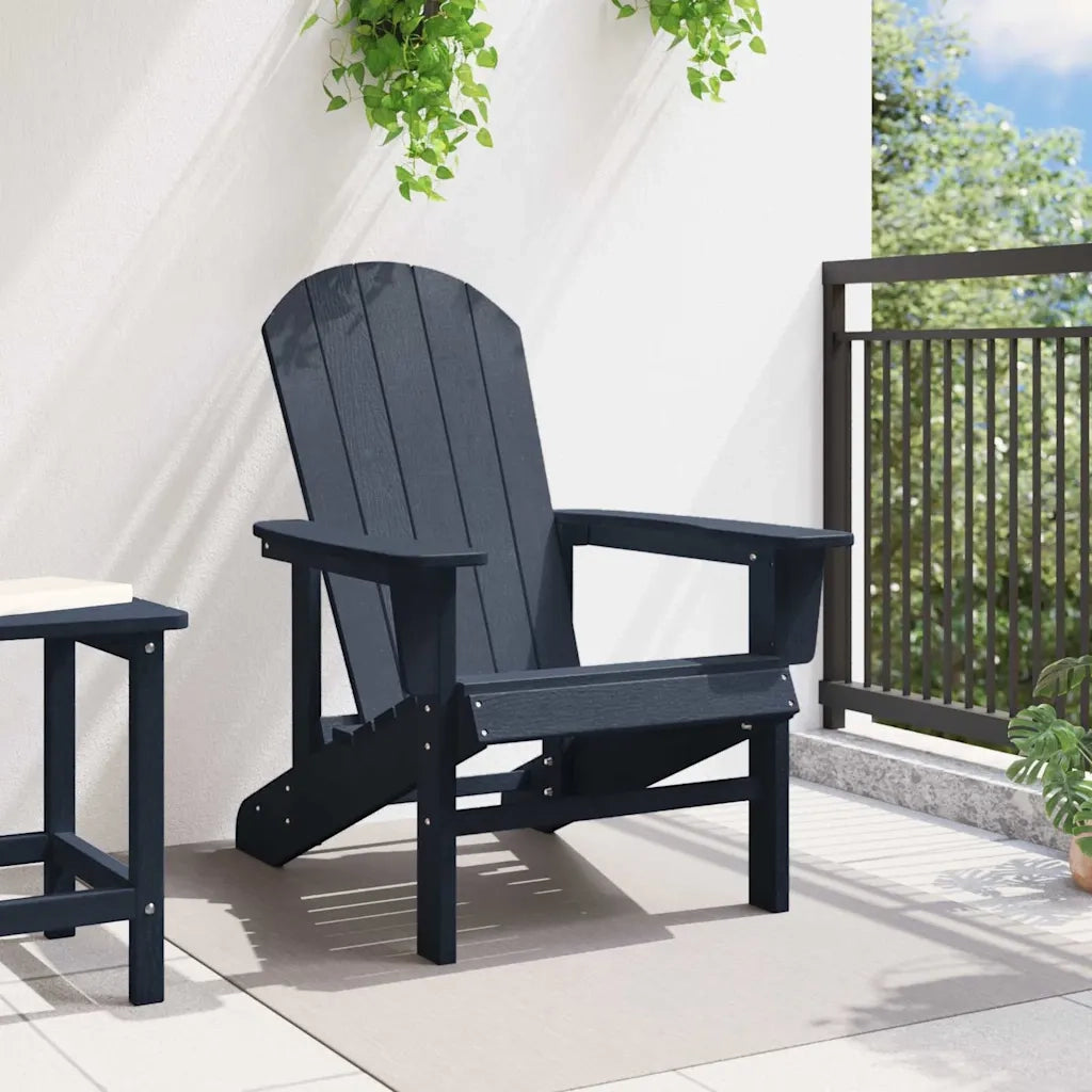 vidaXL Sedia Adirondack Navy 74 x 82 x 92cm Plastica