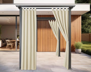 Tenda Per Gazebo Da Esterno Resistente 160 x 270 Cm Con Asole E Passanti Chiusura A Bottoni Antivento Antipolvere Uv Resistente Tende Da Sole Ombreggiante Terrazzo Multiuso 1 Pezzo - Panna