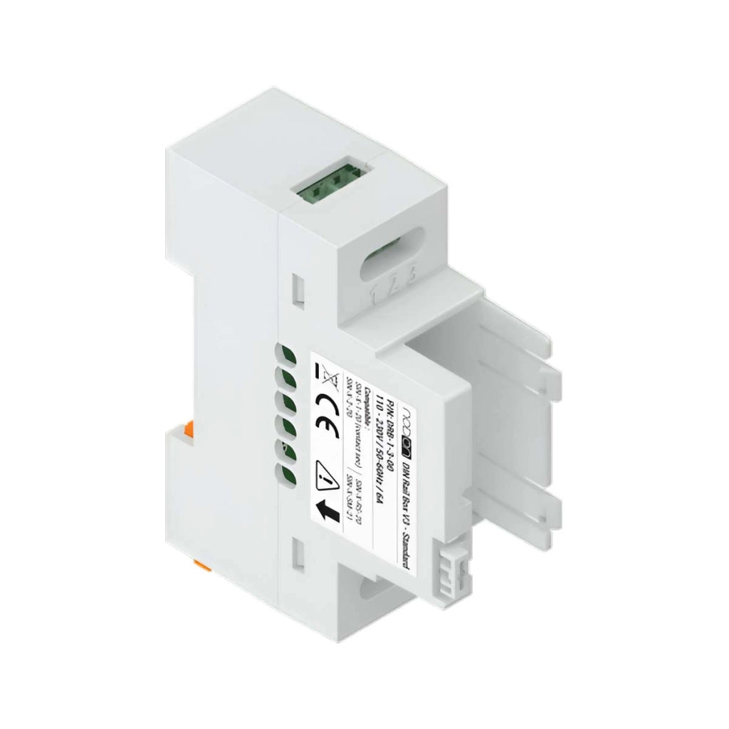 Custodia Rail DIN V3 versione standard per moduli elettrici 6A IP20 Bianco NODON