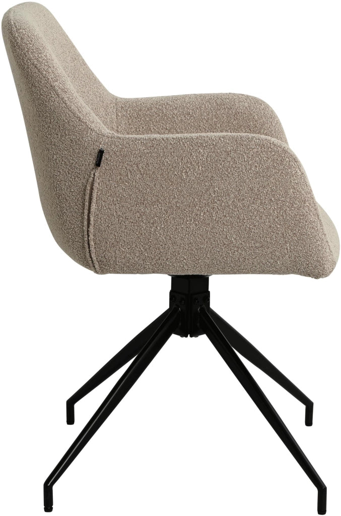 Sedia per sala da pranzo Merlinda in tessuto Teddy 1