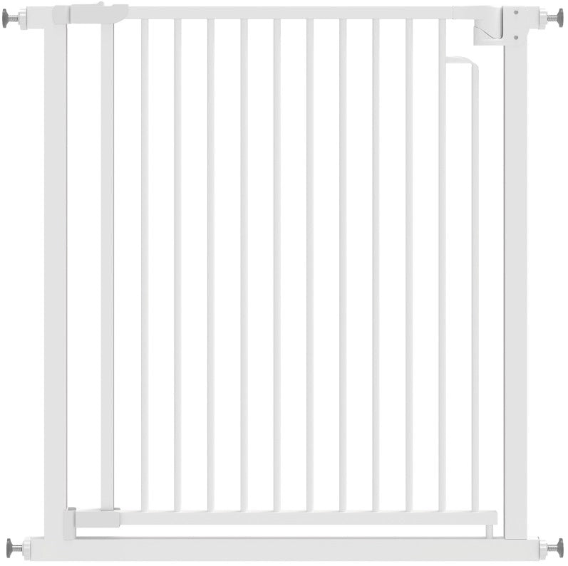 Cancelletto di sicurezza 73x4.5x82 cm con chiusura automatica in acciaio al carbonio bianco