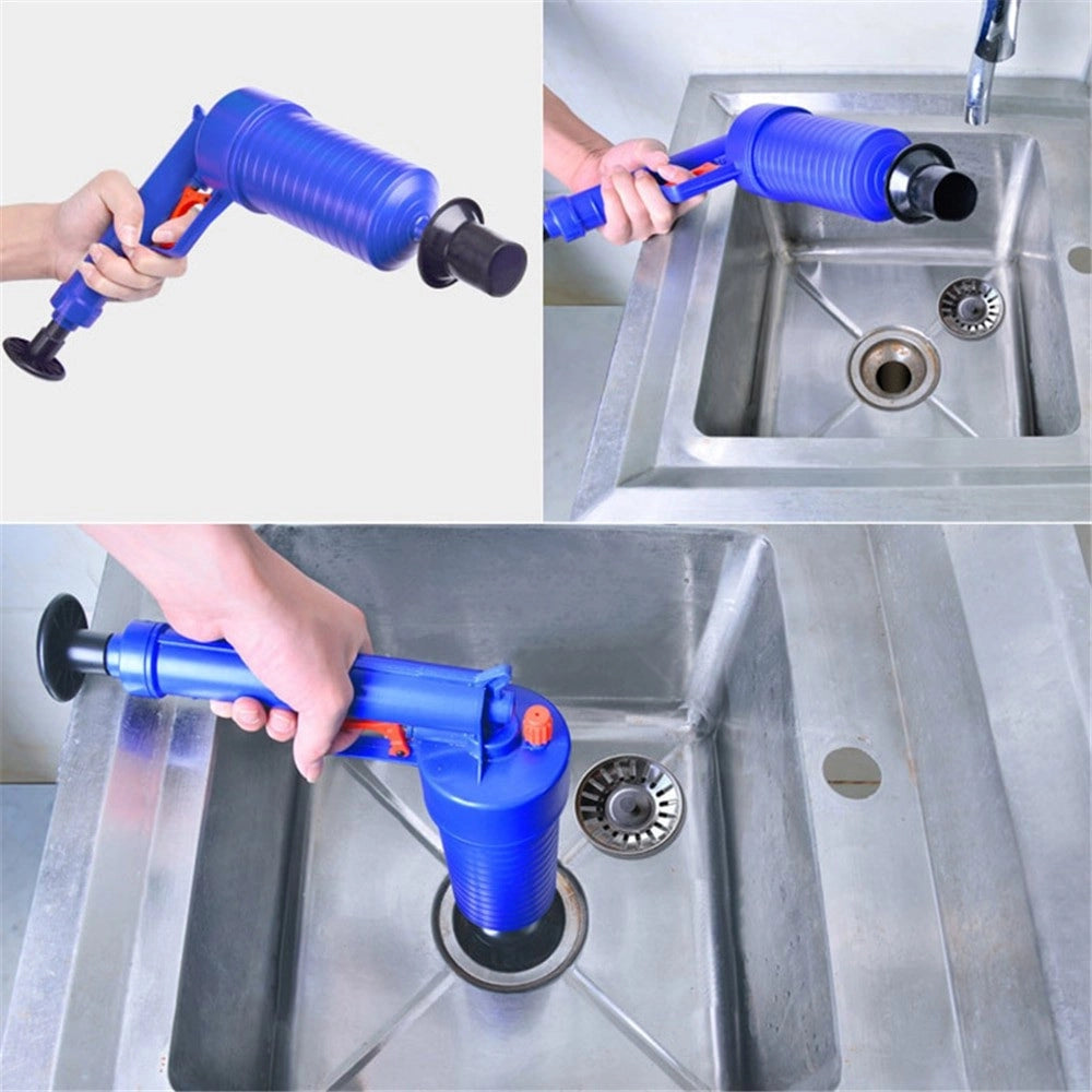 Trade Shop - Pompa Ad Aria Alta Pressione Sifone Stura Lavandino Lavello Tubo Di Scarico Wc -