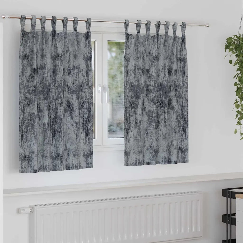 Tende in Velluto 2 pcs Grigio Argento 140 x 140 cm Velluto 4107718