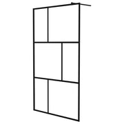 Box doccia walk-in parete doccia parete box doccia bagno arredamento interno vetro temperato 115 x 195 cm nero 02_0002139