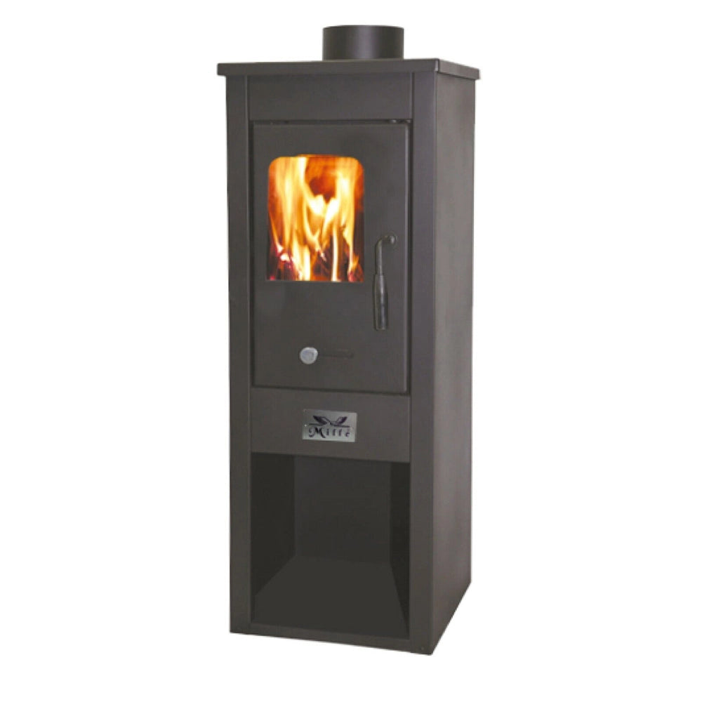 STUFA A LEGNA IN ACCIAIO "ERA" 566.07 NERA 6,8Kw L35xP33xH94cm PORTA VETRO MILLE 2632491