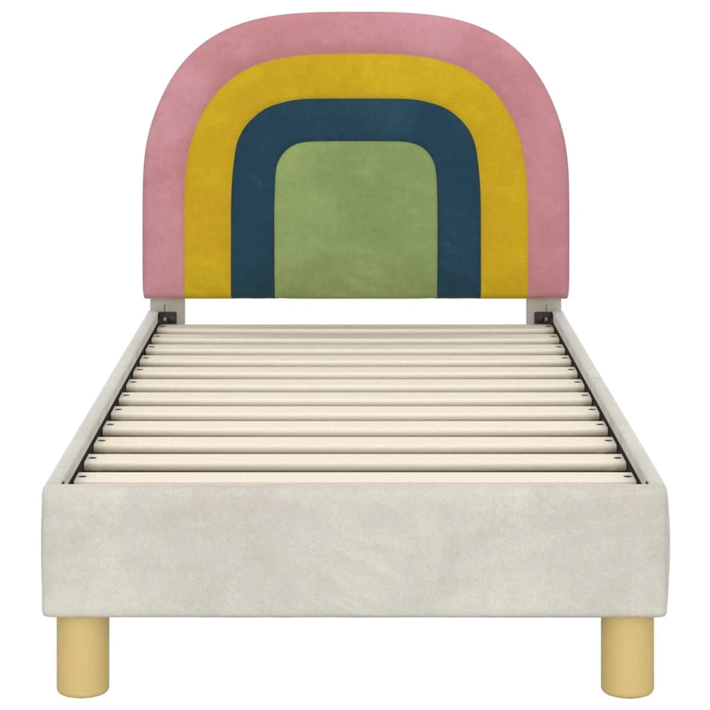 Struttura letto per bambini con testata Crema 70 x 140 cm