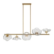 Maytoni Lampadario moderno Miracle 5 luci G9 ottone metallo vetro