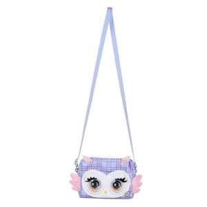 Purse pets , print perfect hoot couture owl, animale giocattolo e borsa interattiva con oltre 30 effetti sonori e reazioni, giocattoli per bambine dai 5 anni in su - 6064118
