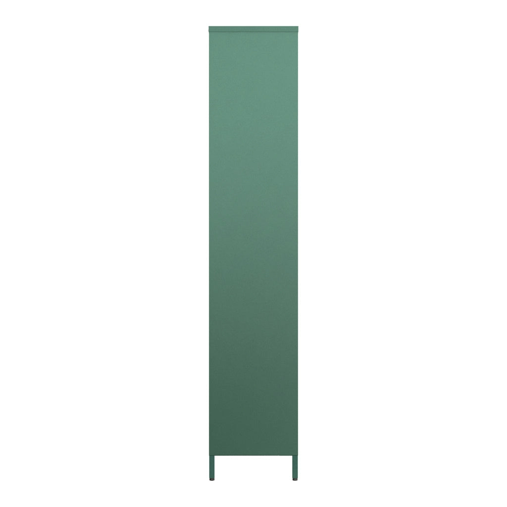 Armadio a Vetrata Säkylä con 4 Scomparti 180 x 80 x 35 cm in Acciaio - Verde Abete [en.casa]