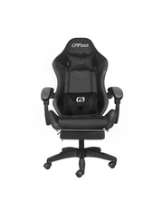 Sedia Gaming con Poggiapiedi in Similpelle Nero