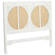 Testiera in legno bianco con doghe 150x5x130h cm