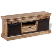 Pratico mobile porta TV/credenza di design con 2 ante scorrevoli legno massello di mango 2502093