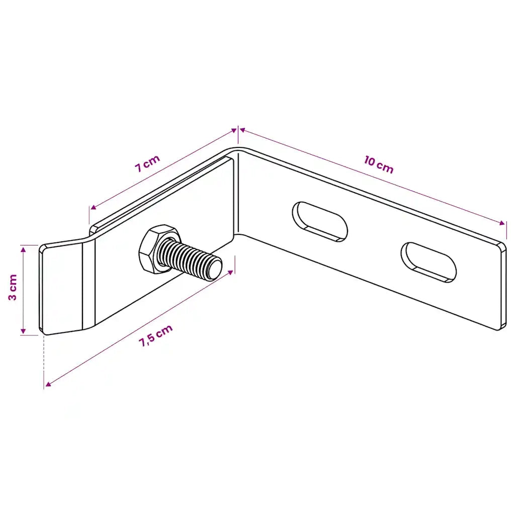 Set di Connettori Angolari a Parete 10 pz Antracite 144501