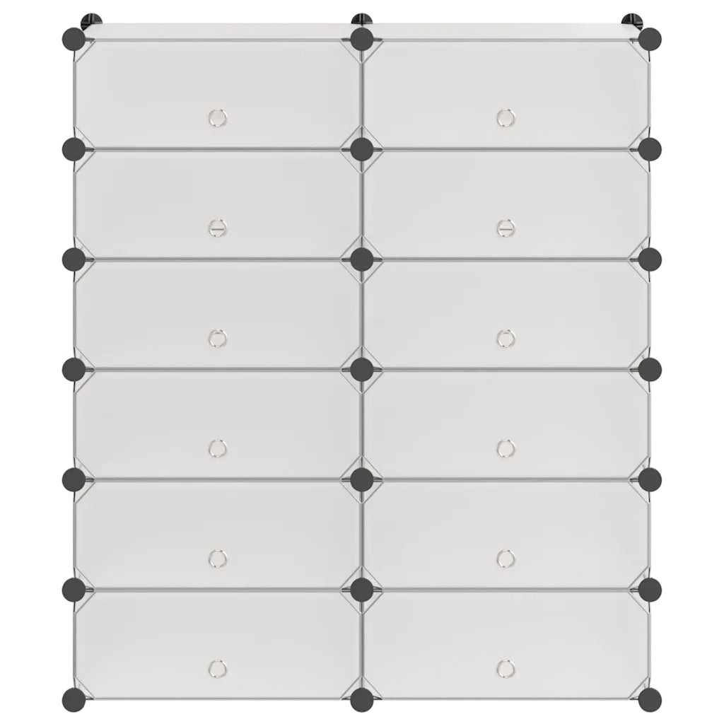 Scarpiera Modulare a 12 Scomparti Bianca cod mxl 54057