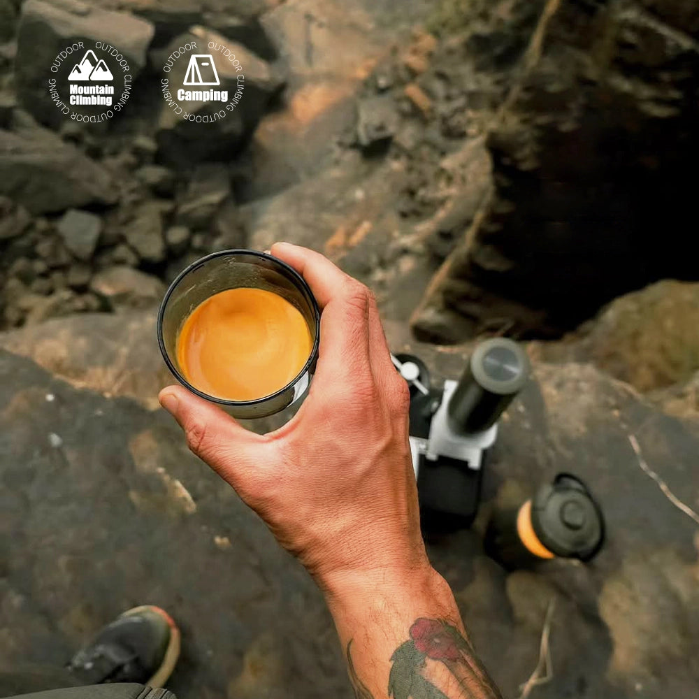 Macchina da Caffè Portatile HiBREW H4C Explorer 120W 7500mAh; Capsule e Caffè Macinato; Verde Militare