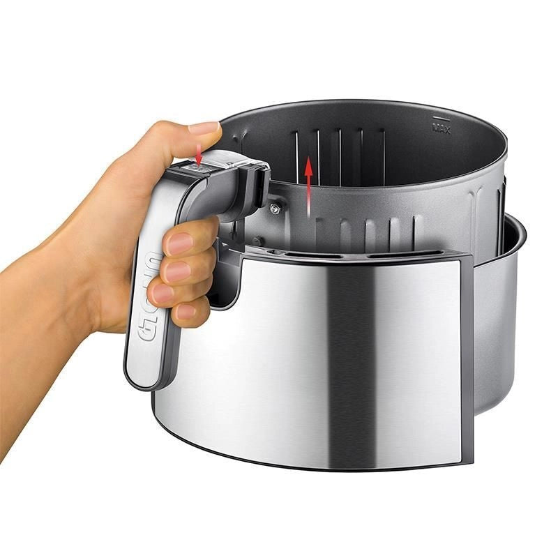 Unold 58655 friggitrice Doppia 5 L 1400 W Friggitrice ad aria calda Nero, Acciaio inox