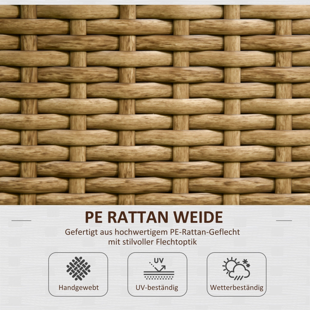 Vaso per Fiori con Griglia ¨C zephmum ¨C Polyrattan, 103x29x103 cm, Sabbia