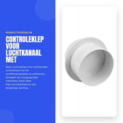 Controlla Vettore 80mm - Ritorno Vettore - Ventilazione - Canale d'Aria - Materiale Duraturo - Progetto Compattato