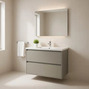 Composizione mobile bagno sospeso con cassetti cm 80 mod. ELEGANCE - Grigio Corda
