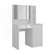 Vicco Tavolo da toeletta Bianco/bianco lucido 89.8 cm 3 parti