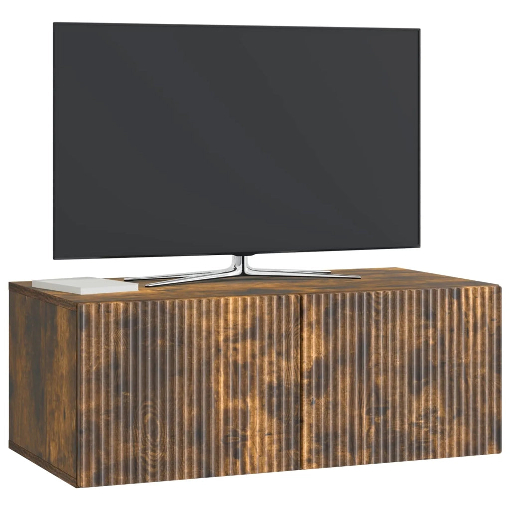 Mobile Porta TV da Muro Rovere Fumo 78,5 x 41 x 30 cm 898520