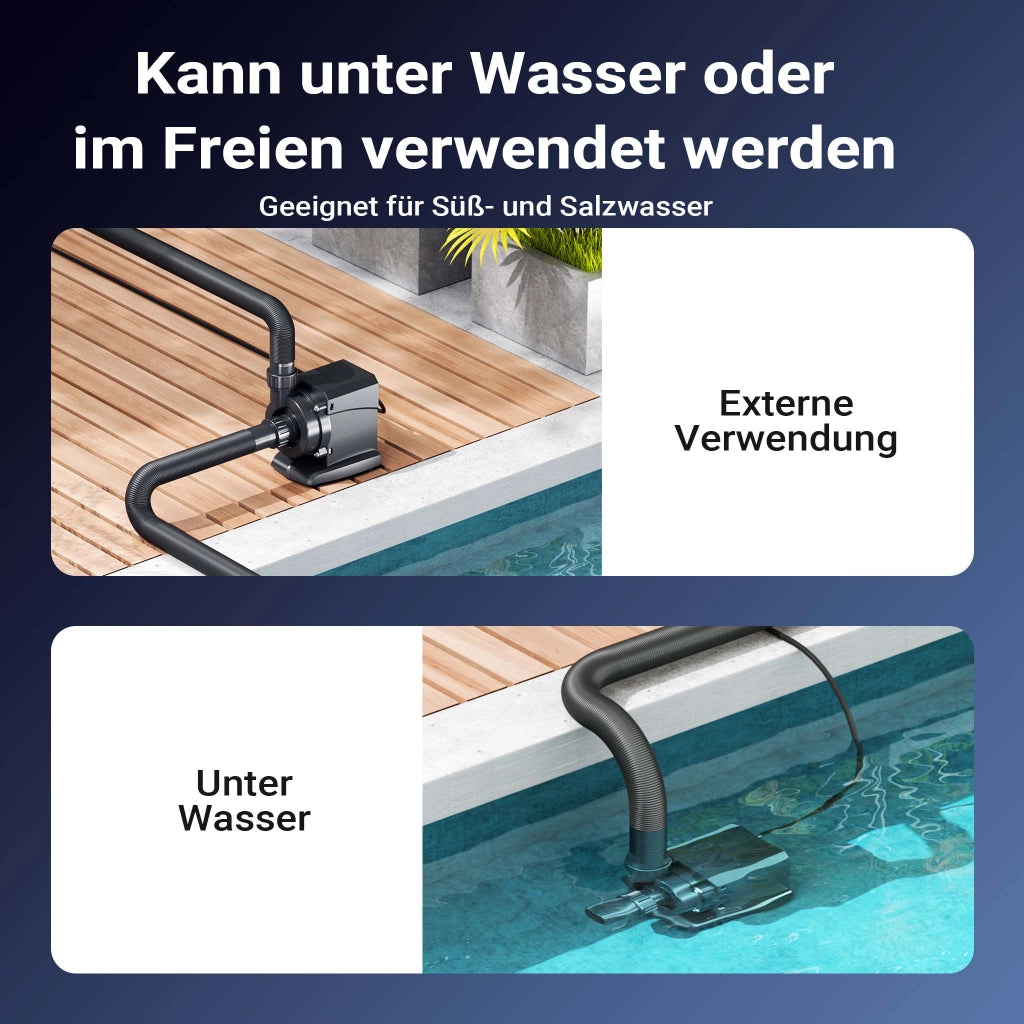 CPP-6000 Pompa piscina per ricircolo e filtraggio 6000l/h 40W, Pompa di circolazione
