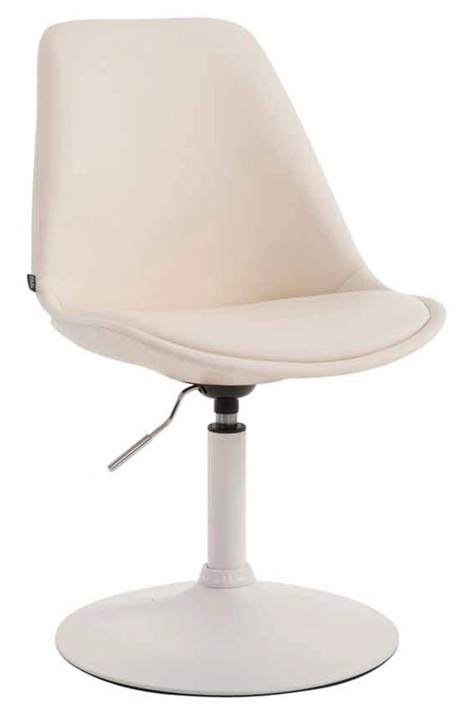 Sedia da pranzo MAVERICK in similpelle crema,bianco