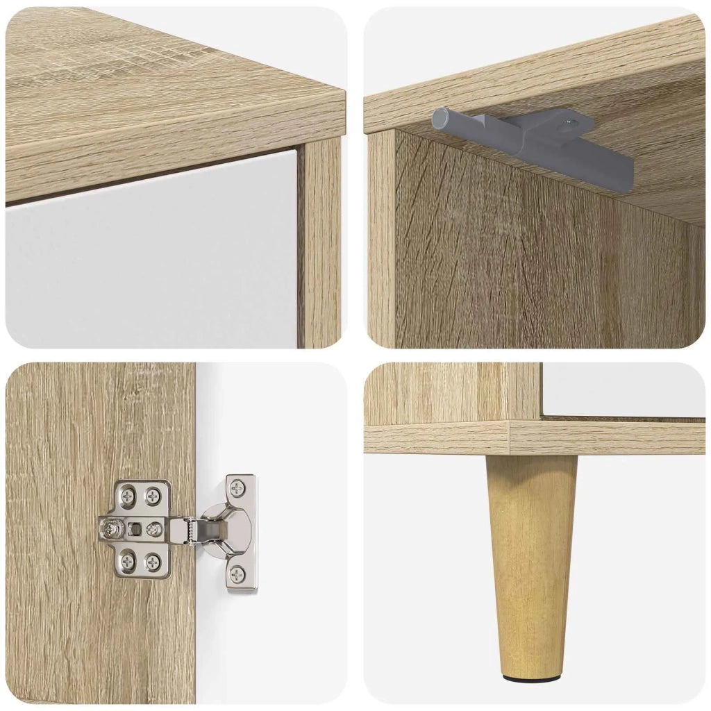 Armadio da Notte HANAU 2 pz Rovere Sonoma 36 x 33 x 50 cm 8007222