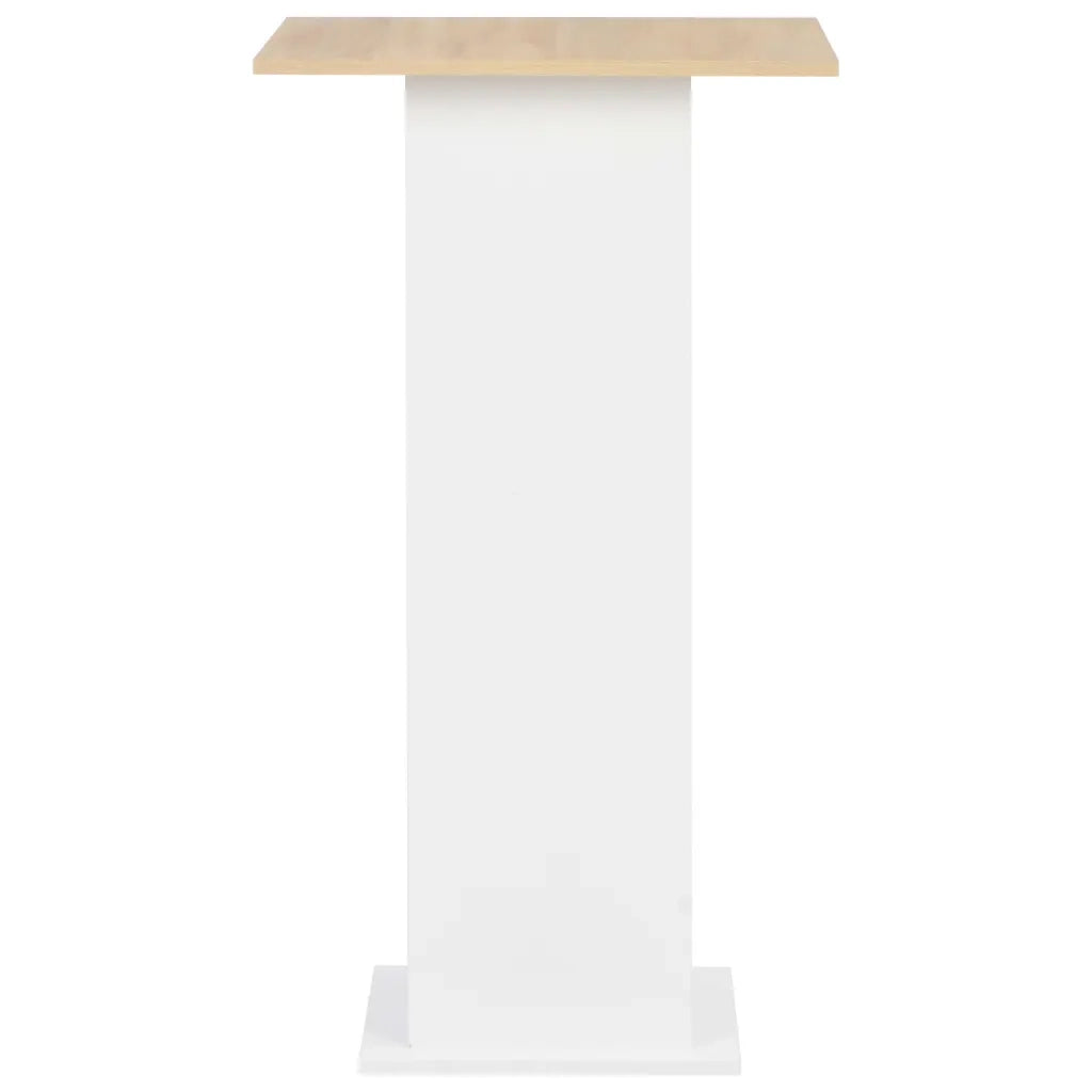 Tavolo da Bar Bianco e Rovere Sonoma 60x60x110 cmcod mxl 94710