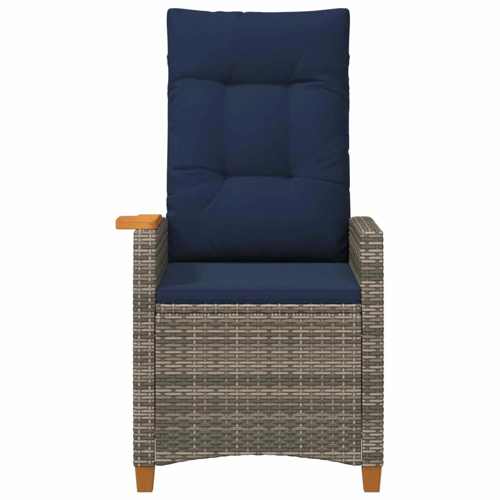 Poltrona reclinabile con tavolino 62 x 64 x 112 cm polyrattan CFW6272355