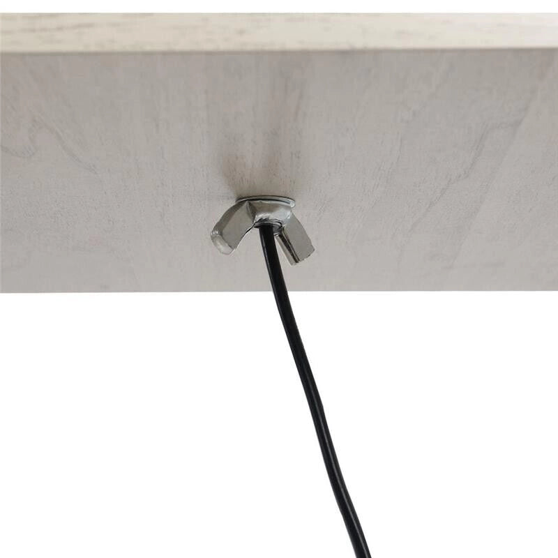 LAMPADA DA TERRA CON MENSOLE INTEGRATE IN ROVERE BIANCO 17X32X42 CM