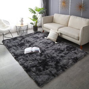 Tappeto morbido shaggy grigio scuro 60x90 cm