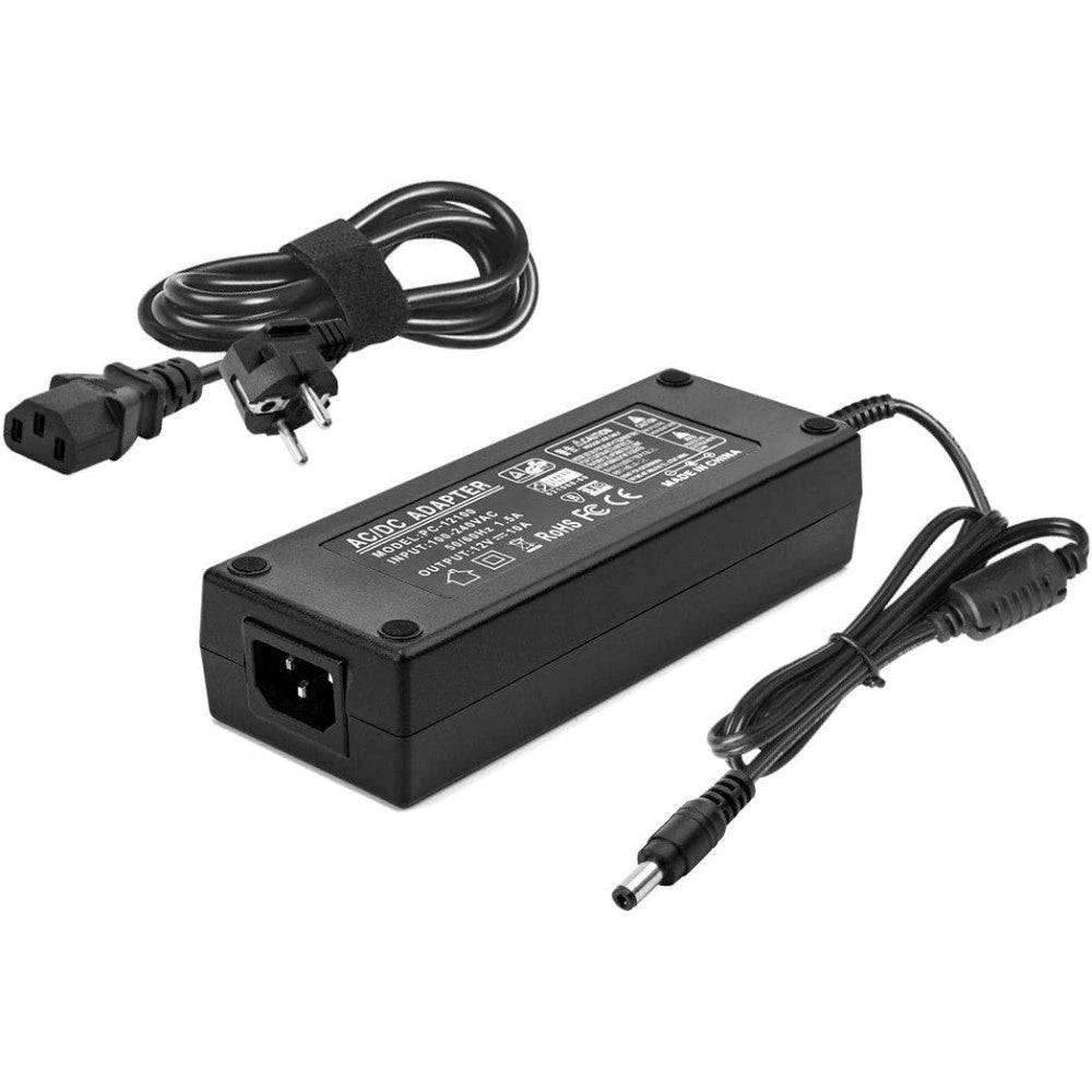 Trade Shop - Alimentatore Trasformatore Stabilizzato Da 12v 5a Per Led Telecamere Spina Shuko -