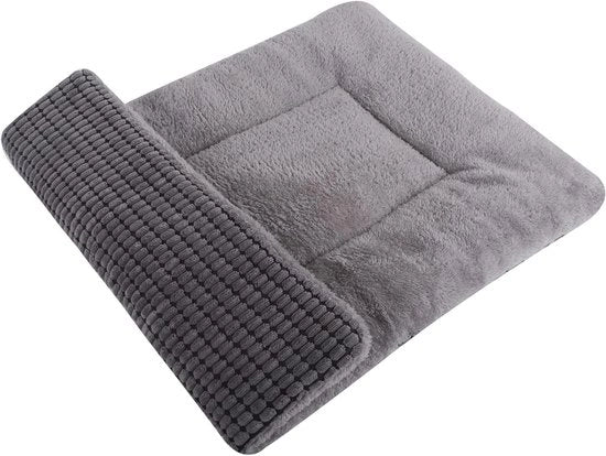 Matta morbida e calda per gatti - Lavabile e confortevole - Cuscino per cani da divano PS085 (75 x 50 cm grigio)