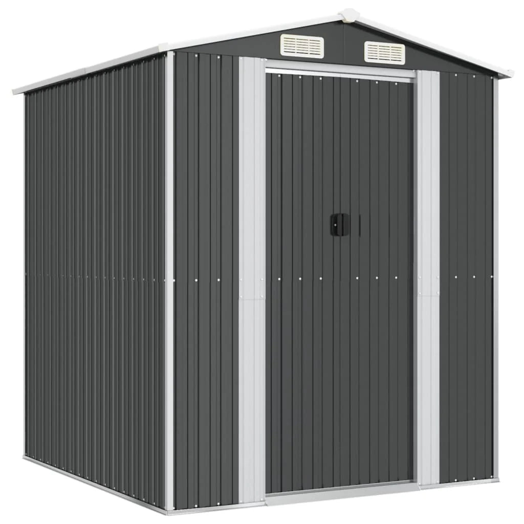 Casetta da giardino cabina ripostiglio casetta da esterno robusta casetta per attrezzi 192 x 191 x 223 cm acciaio zincato antracite 02_0022196