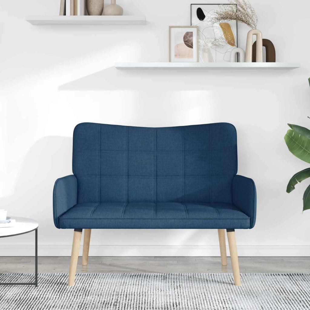Sofa a Due Posti Blu 115 x 61 x 87 cm Tessuto 42028899