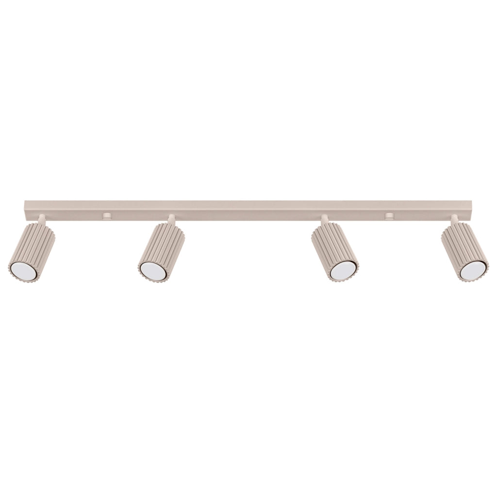 Plafoniera moderna taupe 81cm 4 spot GU10 GRAVIO Pure Lume