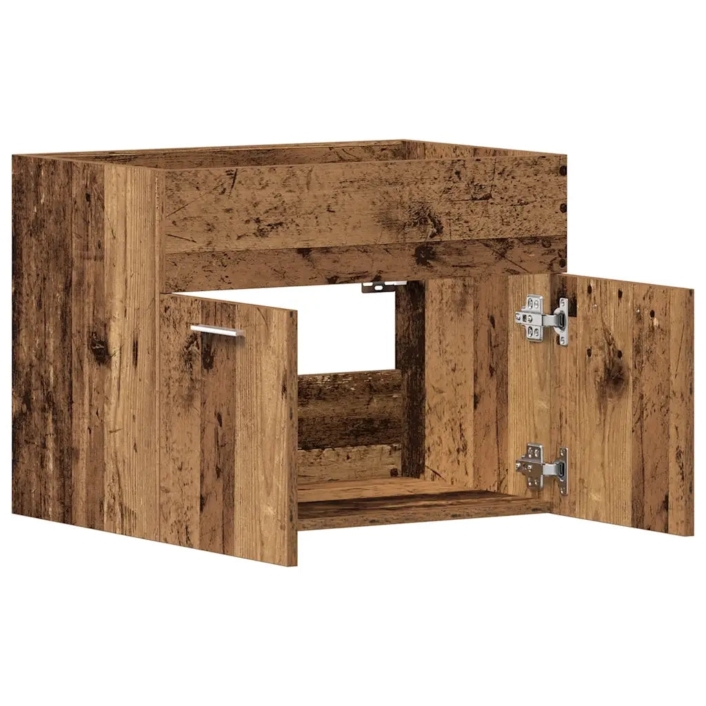 Mobile Lavabo Bagno-Armadietto da bagno Legno Antico 60x38,5x46 cm in Truciolato