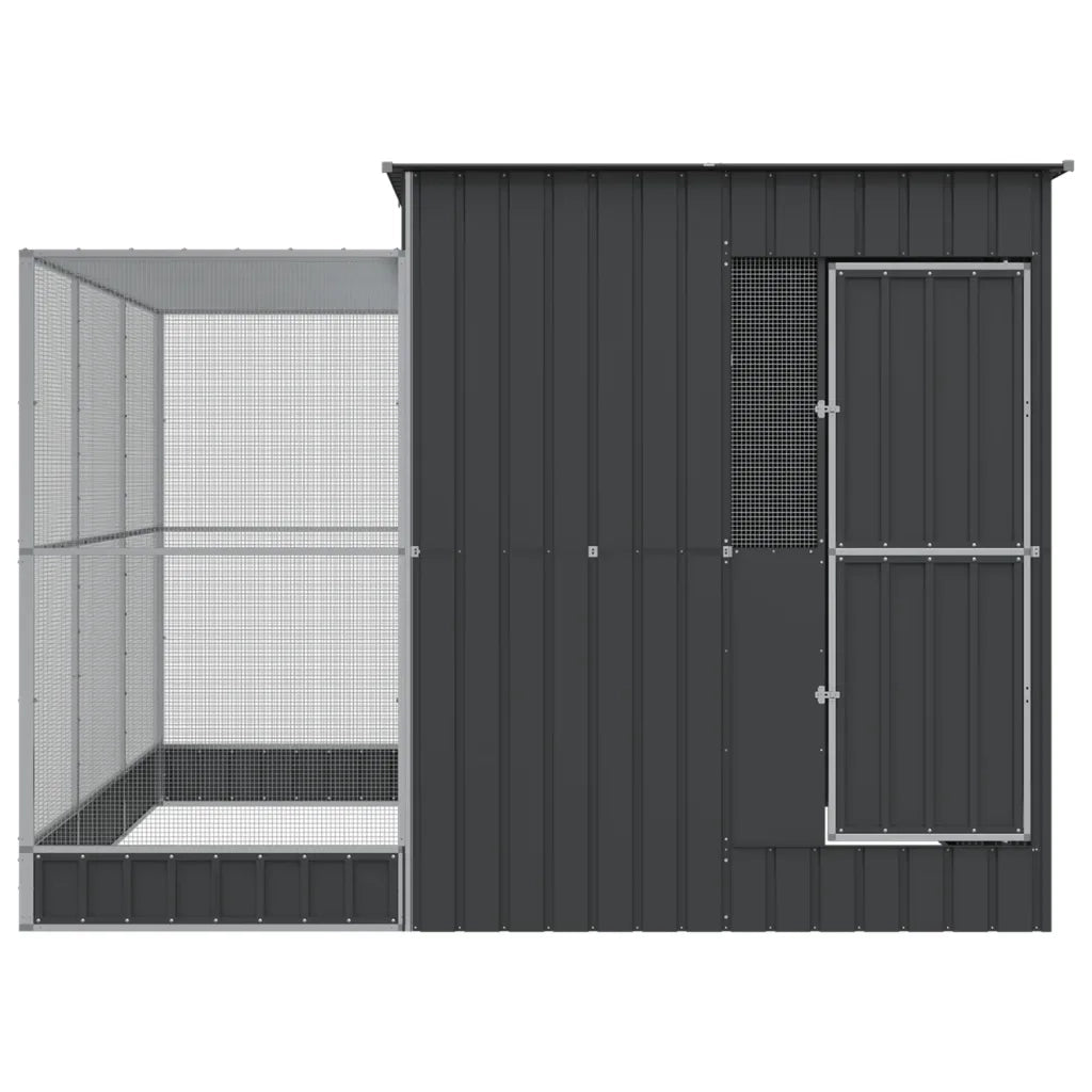 Voliera con Estensione Argento 290x303x216 cm Acciaio 3216427