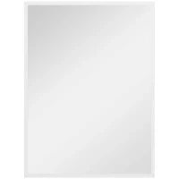 Specchio da Parete Rettangolare 60 x 80 cm, Cornice in MDF, Ideale per Bagno, Salotto o Camera da Letto, Bianco