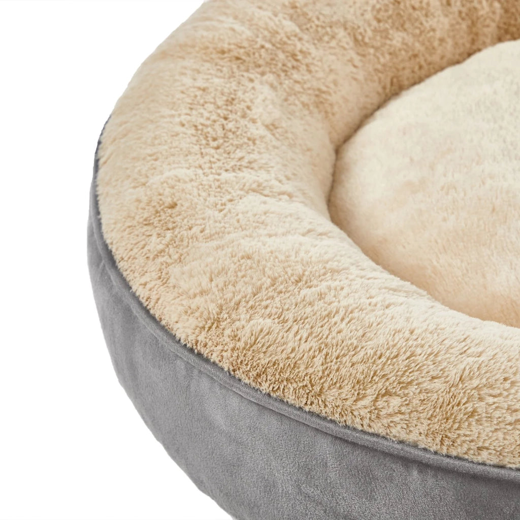 Cesta rotonda per cani cuccia per gatti donuts diametro 60 cm grigio chiaro 12_0001211
