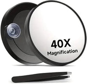 40 x Specchio Rafforzante con Appoggio e Pinza - 9 cm x 9 cm - Specchio da Trucco Portatile per Viaggi e Bagno