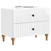Comodino | Armadio da Notte | Mobiletto da notte con cassetto Bianco Lucido 62 x 34,5 x 48 cm