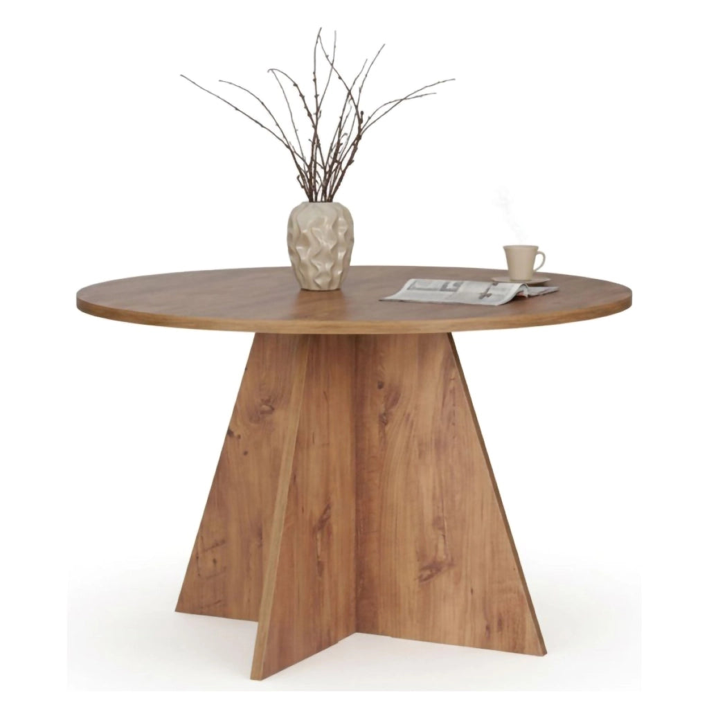 Racale, Tavolo Fisso 4 Posti, 120x120x75h cm Marrone Rovere Nodi