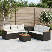 Set di divani 8 pz Nero e Bianco Crema 3448537