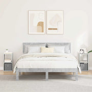 Comodino con cassetto 2 pcs Grigio cemento 25,5 x 22 x 49,5 cm