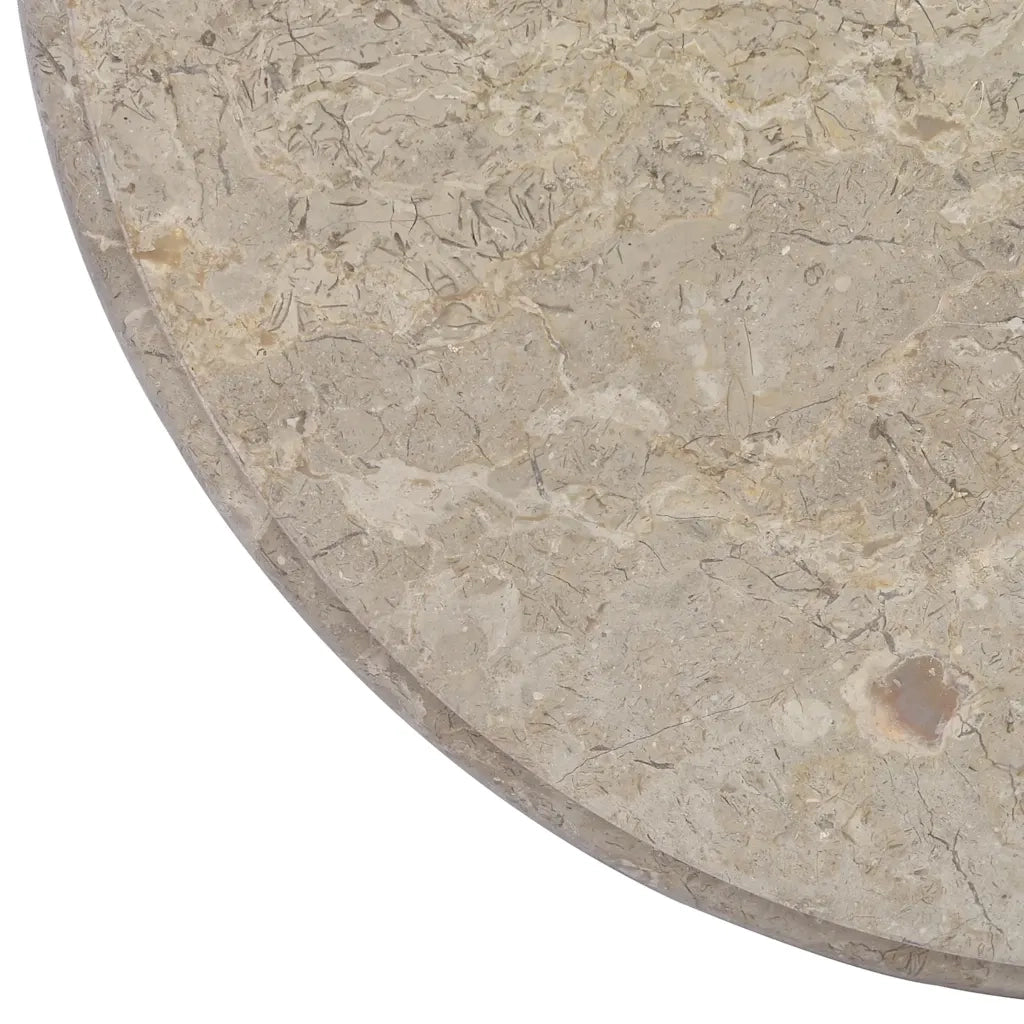 Piano per Tavolo Grigio Ã˜60x2,5 cm in Marmo cod mxl 60635